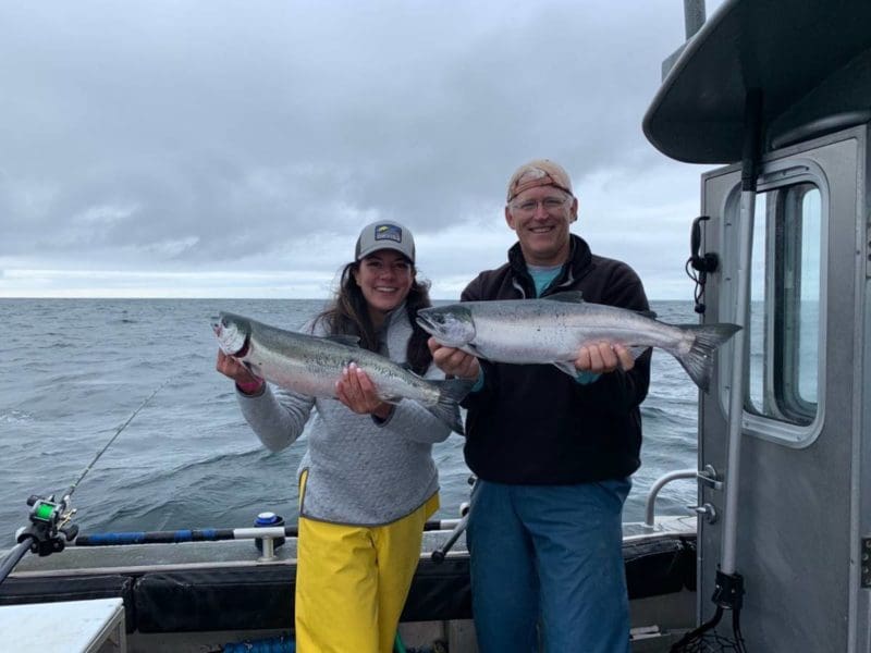 Amy Palmer and John Harris with a lovely pair of silvers.
