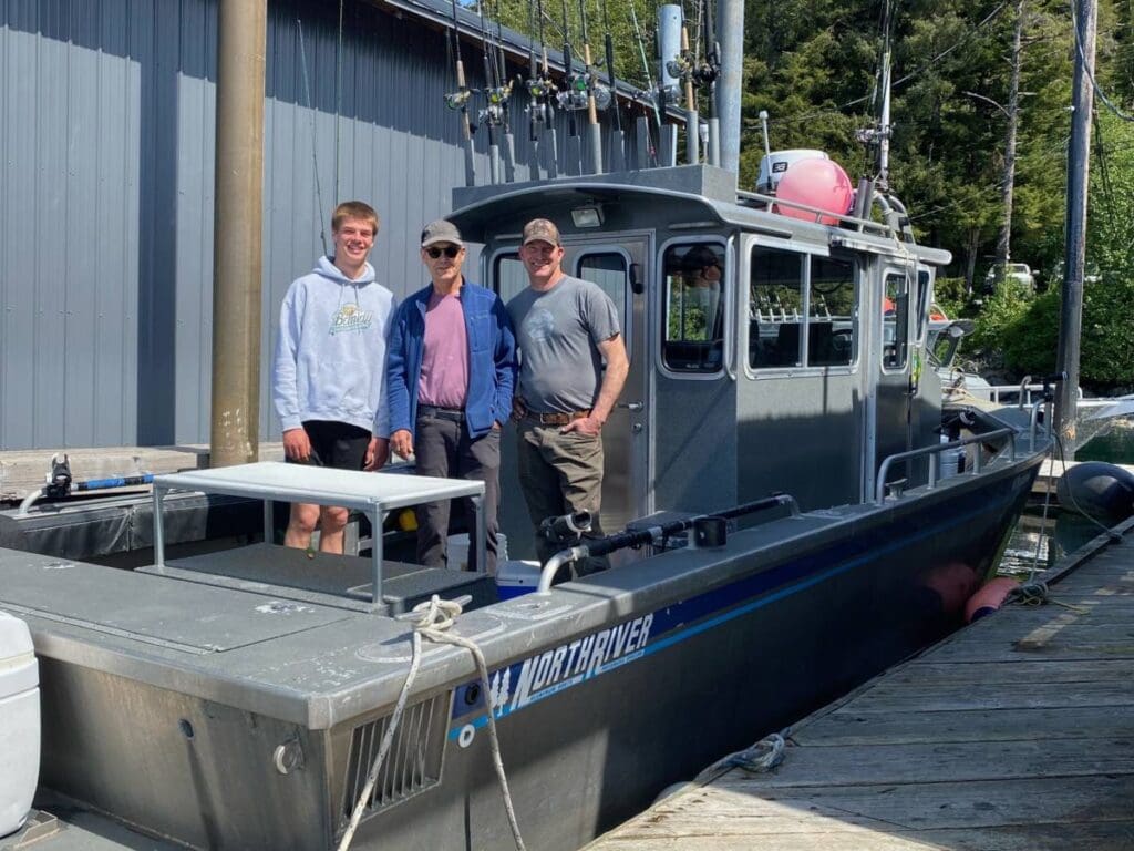 Angling Unlimited guests on fishing charter boat