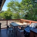 Patio of a waterview suite in Sitka, Alaska