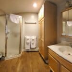 bathroom of a waterview suite lodging accommodation in Sitka, Alaska