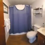 Bathroom at a waterview suite in Sitka, Alaska