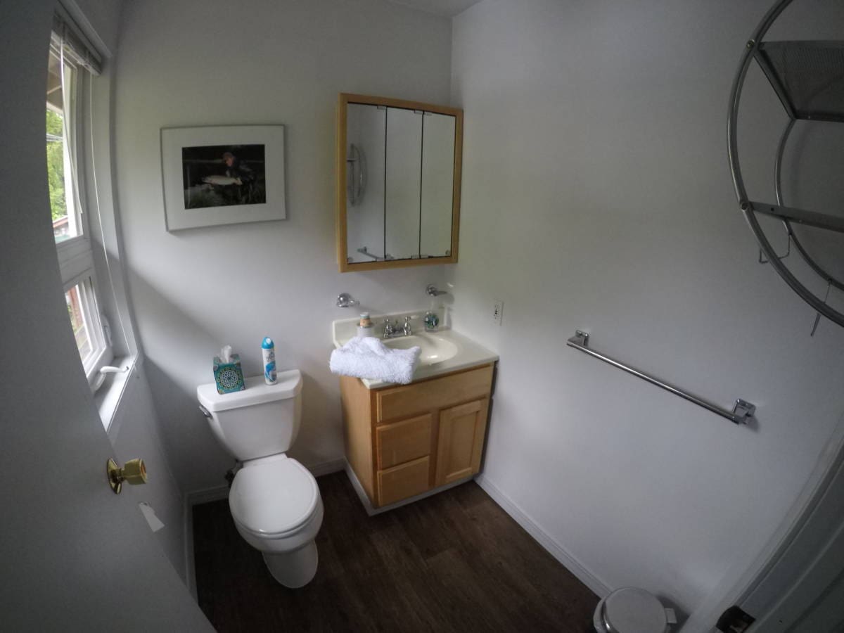 bathroom of a waterfront suite in Sitka, Alaska