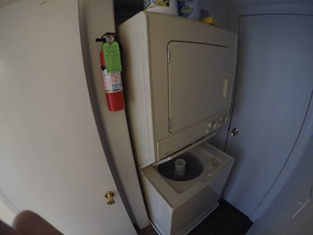 Washer and dryer at a lodging accommodation in Sitka, Alaska