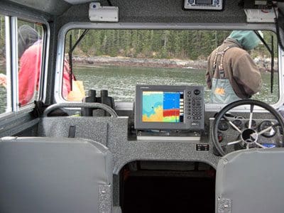 Interior of an Angling Unlimited fish charter boat